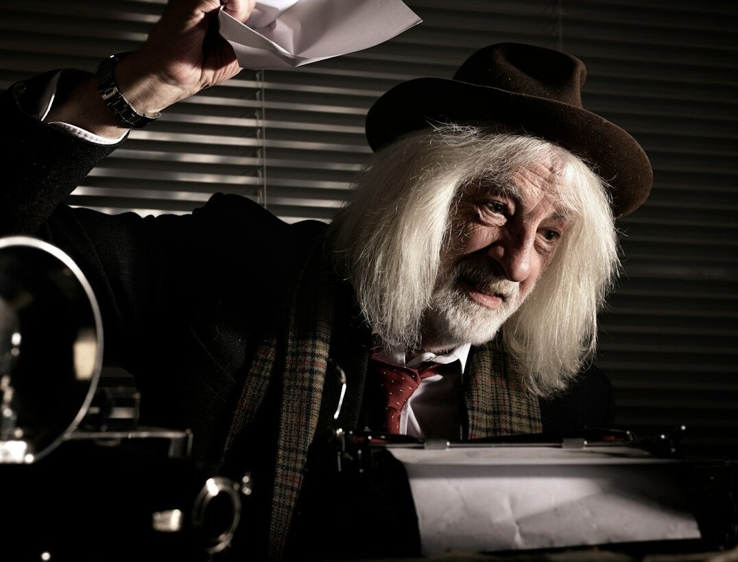 detective reviewing old case files